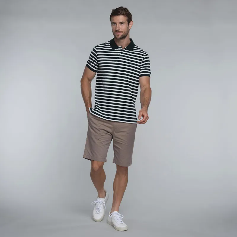 Schoffel Mens St Ives Polo Shirt Green Stripe